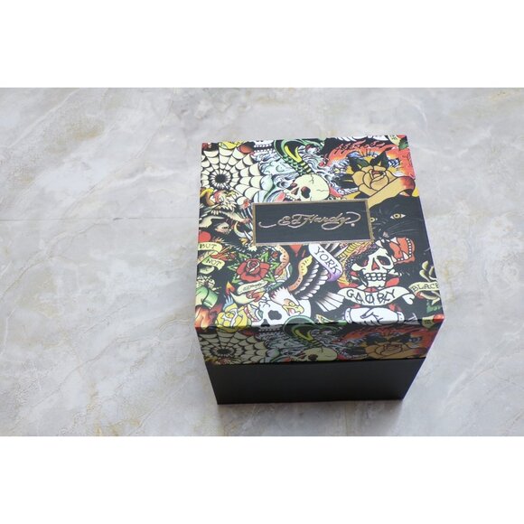 Ed Hardy Matte Black Metal Band Stainless Steel Watch New Rose Gold - Picture 6 of 6